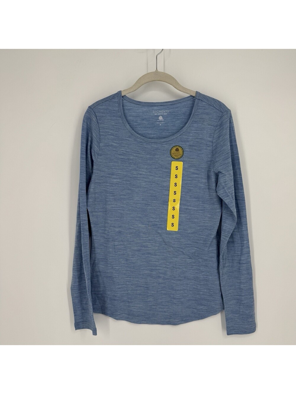 Segments top long sleeve womens small S blue merino wool hiking gorpcore outdoor
